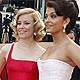 Aishwarya Rai arrives with U.S. actress Elizabeth Banks for the opening night of the 62nd Cannes Film Festival